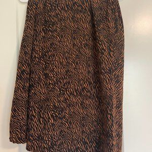 Tiger printed A-Line skirt